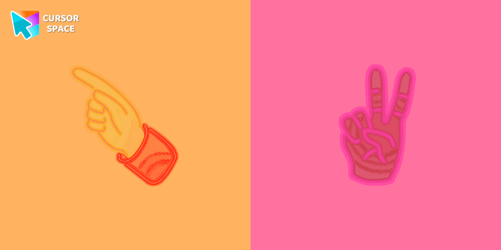Pointer neon cursor cursor pack